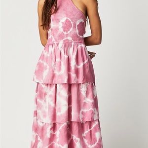 Free People- Jens Pirate Booty Tie Dyed Tiered Maxi Dress